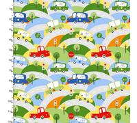 Sewing Online Cotton Craft Fabric 110Cm X 1M Drivers Wanted Flannel Collection-Curve Ahead