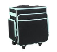 Sewing Online Craft Trolley Bag - Black/mint - Everything Mary - Evm12855-1
