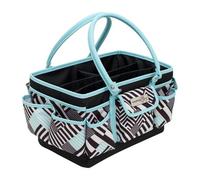Sewing Online Deluxe Tote Organiser Teal Geometric Stripe Everything Mary Evm9152-22