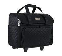 Sewing Online Everything Mary Rolling Tote, Black Quilted - 2 Wheel Trolley Bag For Sewing/crafts