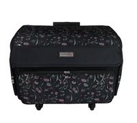 Sewing Online Everything Mary Xl 4 Wheel Collapsible Deluxe Rolling Sewing Machine Storage Case, Black & Floral