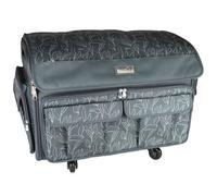 Sewing Online Everything Mary Xxl Deluxe Rolling Sewing Machine Case, Grey Floral