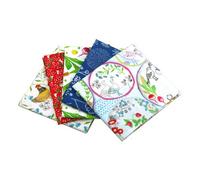 Sewing Online Fat Quarter Bundle Farm Fresh 2 Birds, 5 Pack Cotton, Fabric Edition Fe0048