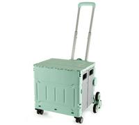 Sewing Online Green Plastic Folding Craft/ Sewing & Hobby Trolley With Stair Climbing Wheels