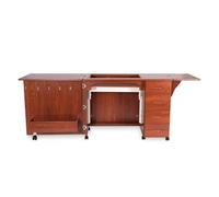 Sewing Online Harriet Fold-Away Sewing Cabinet With Drawers In Teak