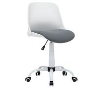 Sewing Online Hydraulic Folding Sewing/ Office Chair-White & Grey