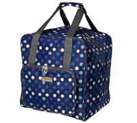 Sewing Online Large Overlocker Bag, Navy Polka Dot | 38 x 36 x 33cm | Carry Bag for Janome, Brother, Singer, Bernina, and Most Overlockers - PT650-NAVY-POLKA
