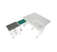 Sewing Online Laverne & Shirley Fold-Away Sewing Cabinet With Drawers In White