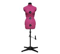 Sewing Online Medium Adjustable Dressmakers Dummy in Cerise Polka Fabric