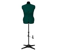 Sewing Online Medium Adjustable Dressmakers Dummy in Opal Green Fabric | Green, UK Size 16-22, 8-part Dress Form with 4-Footed Base with Hem Marker