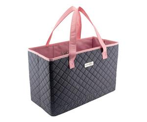 Sewing Online Quilted Sewing Machine Tote Grey/pink 43 X 20 X 28Cm Everything Mary Evm10143-3