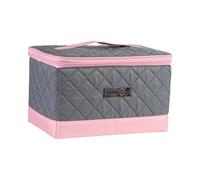 Sewing Online Sewing Case- Quilted Grey/pink- Everything Mary Evm13203-1