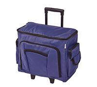 Sewing Online Sewing Machine Trolley Bag on Wheels, Navy | 47 x 38 x 24cm | Sewing Machine Storage for Janome, Brother, Singer, Bernina, and Most Machines - 006105-NAVY