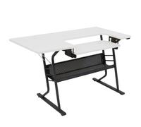 Sewing Online Small Hobby/sewing Table, White Top With Black Legs
