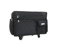 Sewing Online Xl 4 Wheel Collapsible Rolling Sewing Machine Storage Case, Black Quilted