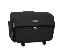 Sewing Online Xl 4 Wheel Collapsible Rolling Sewing Machine Storage Case, Black Quilted