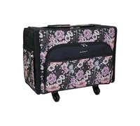 Sewing Online Xl 4 Wheel Collapsible Rolling Sewing Machine Storage Case, Pink Floral