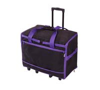 Sewing Online Xl Sewing Machine Trolley Bag Plain Black With Purple Trim - 60 X 42 X 30Cm