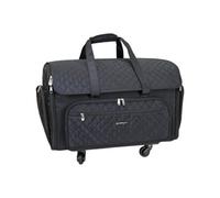 Sewing Online Xxl 4 Wheel Collapsible Rolling Sewing Machine Storage Case, Black Quilted