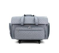 Sewing Online Xxl 4 Wheel Collapsible Rolling Sewing Machine Storage Case, Grey Quilted
