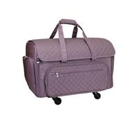 Sewing Online Xxl 4 Wheel Collapsible Rolling Sewing Machine Storage Case, Purple Quilted
