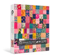 Sewing Patch 1000 Piece Puzzle for Adults, PICKFORU Vintage Quilt Patchwork Flower Art Puzzles, Impossible Difficult Colorful Theme as Wall Decor