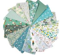 Sewing Patchwork Fabric, 70pcs 25x25cm Cotton Square Printed Multicolour Quilting Fabrics for DIY Craft Cotton Cloth Fabric Scraps Package