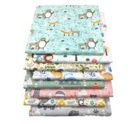 Sewing Patchwork Fabric, 8pcs Flowers 50 * 50 cm Cotton Printed Fabric Set Small Scrap Fabrics for DIY, Arts and Crafts