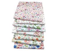 Sewing Patchwork Fabric, 8pcs Flowers 50 * 50 cm Cotton Printed Fabric Set Small Scrap Fabrics for DIY, Arts and Crafts