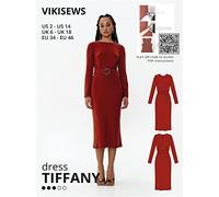 Sewing Patterns for Women - Tiffany Dress Sewing Pattern for Women - Appropriate for Beginners with Easy to Follow Sewing Instruction - Sizes US 2-20, EU 34-52
