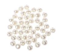 Sewing Pearl Buttons 50pcs Round 10mm 11mm Clothes Accessory Supplies for Wedding Gown Costume Jewelry Gift Supply Silky Floss Tassels Cord Loop Chinese Knot Jewelry Making Souvenir Craft