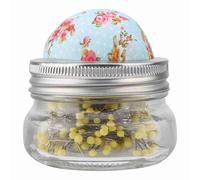 Sewing Pin Cushion Glass Bottle Round Pearl Large Headed Pins Holder DIY Sewing Kit for Home Decoration Weddings Bridal Corsage Stainless Steel Glass 200pcs