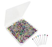 Sewing Pins, 500 Pcs Dressmaking Pins Multicolor Basic Sewing Pin Glass Head Dressmaking Tools, 38 mm Long, Straight for Quilting, Jewellery & Crafts