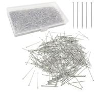 Sewing Pins Dressmaking 1000 Pcs Straight Head Dressmakers Pins Stainless Steel Fine Satin Pin for Sewing Fabric Crafting Jewellery Making