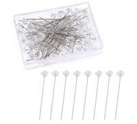 Sewing Pins Dressmaking with Diamond Crystal Head 200 Pcs 38mm Clear Dress Making Boutonniere Bouquet Pin for Flowers Sewing Fabric Craft