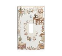 Sewing Poodle Craft Room Quote Fanciful Toggle Switch Plate