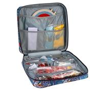 Sewing Project Bag, Embroidery Case, Floral Square Needle Bag - Lightweight and Portable Bag, Craft Carrying Case with Handle for Embroidery Lovers