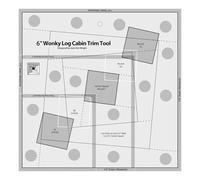 Sewing Quilt Template Ruler - Free Motion Guide Tool, Log Cabin Trim Pattern Board, Acrylic Craft Measuring Set | FA Brand Design