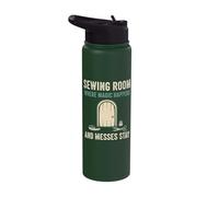 Sewing Room Magic Messes Seamstress Crafter Stitching Stainless Steel Insulated Water Bottle