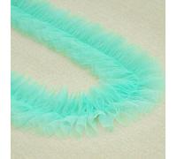 Sewing Ruffle Applique, 10CM 1M Pink White Black Pleated Fold Mesh Tulle Lace Ribbon Trim Sewing DIY Crafts Dress Garment Ruffle Fabric(Mint Green)