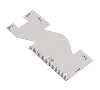 Sewing Ruler, 10 x 4cm / 3.9 x 1.6in Metal Measuring Gauge Quilting Ruler Template Sewing Accessory for Knitting, Embroidery, Needlework