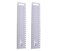 Sewing Ruler 21cm Soft Flexible Quilting Guide for Dressmaking Pattern Making - Ultra-thin Plastic Measure Tool 5mm Intervals White 2 Pack
