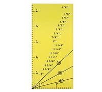 Sewing Ruler, Bright Yellow Magnetic Seam Guide Acrylic Seam Guide Ruler with Nonslip Bottom Seam Allowance Ruler Quilting Rulers 5.5x2.4in for Artist Office Schools Homes