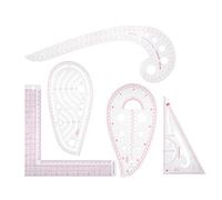 Sewing Ruler Multi Function Curve Shaped Grading Tailor Clothing Making Tools for Design Cutting White Pink