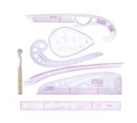 Sewing Ruler Set, Cutting and Quilting Accessories, 7-Piece Embroidery and Sewing Ruler Set - For Beginners, Tailors, Designers, Knitting, Crochet, Crafts, Trousers, Sleeves