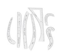Sewing Ruler Tailor Set Clear High Accuracy Scale Fashion Pattern Design Ruler Set for Household
