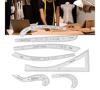 Sewing Ruler Tailor Set Clear High Accuracy Scale Fashion Pattern Design Ruler Set for Making Pattern Drafting Household