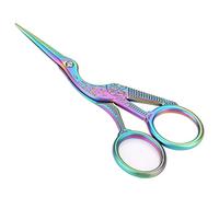 Sewing Scissors, Colorful Stainless Steel Crane-Shape Scissor Sharp Tip Embroidery Scissors for DIY Tailor Crewel Needlework Handcraft Artwork Everyday Use (1)