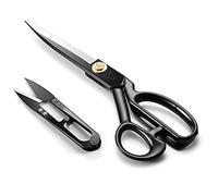 Sewing Scissors, Professional 10 Inch Fabric Dressmaking Scissors Heavy Duty Shears Sharp Cutting for Crafting, Leather, Dressmaking, Tailoring, Altering(10 Inch Black, Right-Handed)