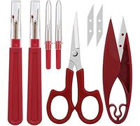 Sewing Seam Ripper Tool,Stitch Remover and Thread Cutter with 2Big+2Small Seam Rippers,1 Pack Thread Snips,1Pack 5”Scissor